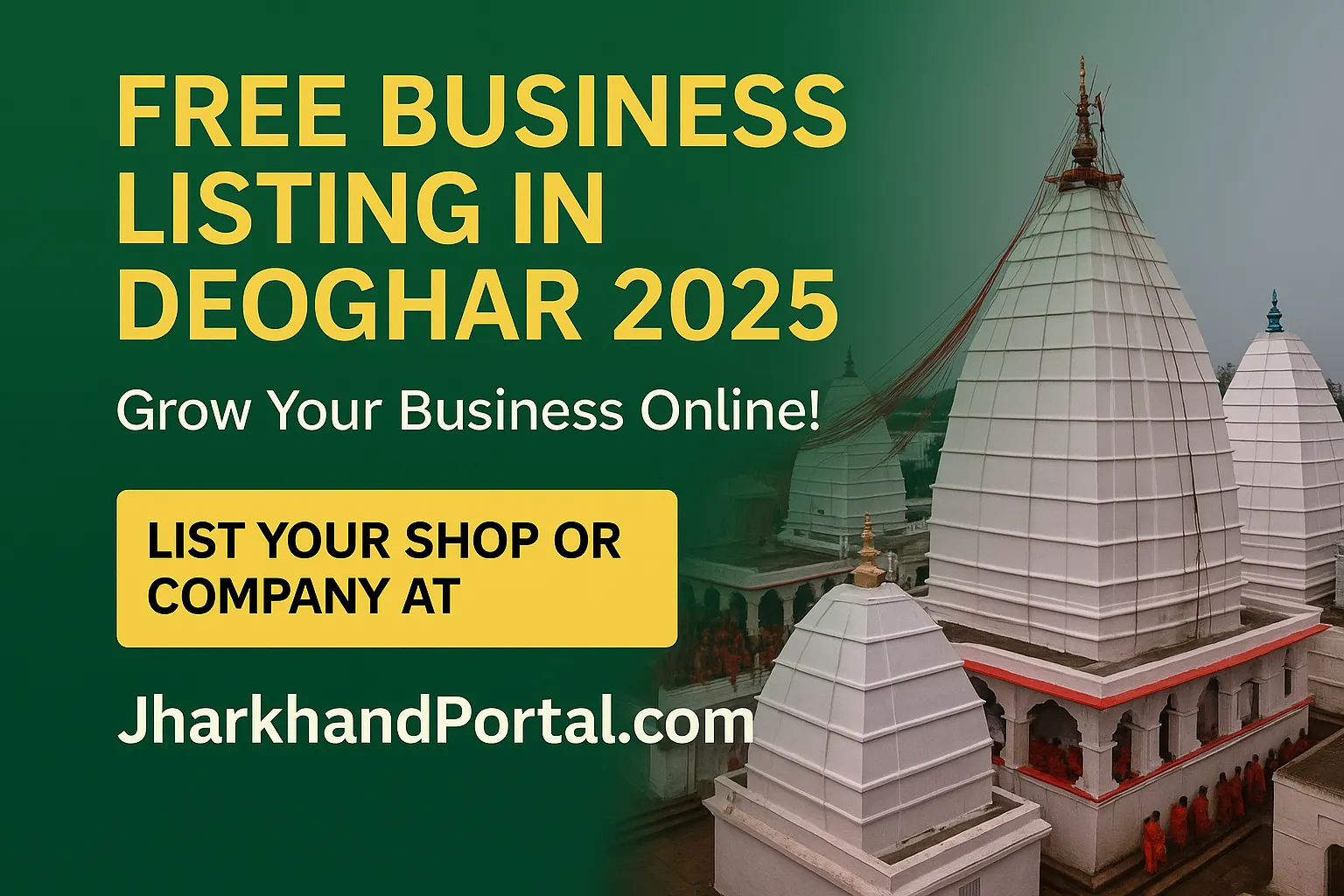 Free Business Listing Sites in Deoghar 2025 – List Your Shop or Service Online